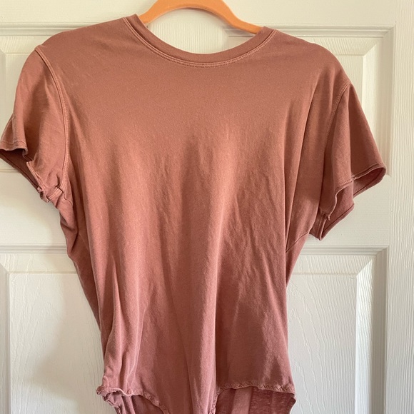 Free people tee body suit in a terracotta color - Picture 1 of 3